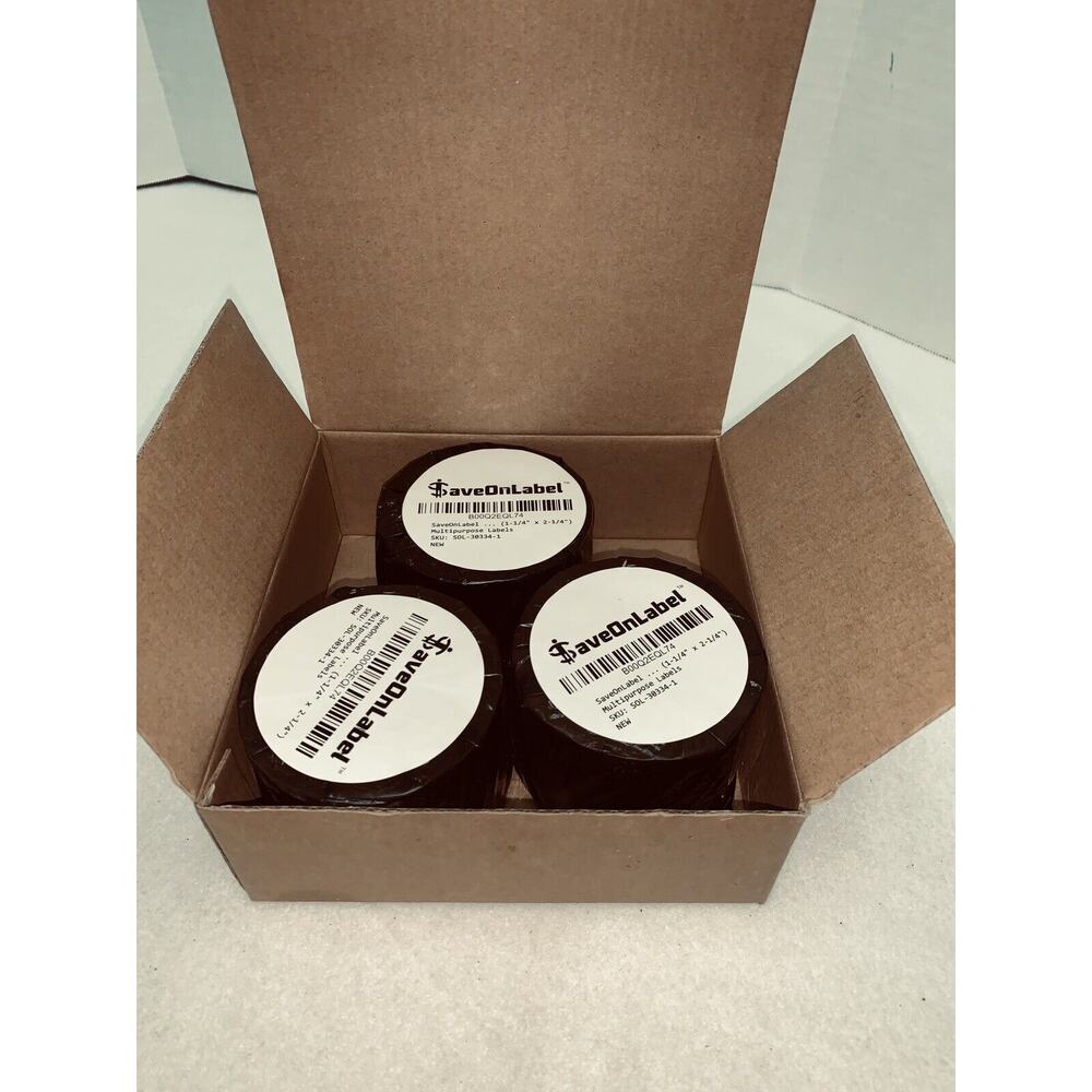 3 Rolls 1-1/4"x2-1/4" Thermal Labels Replacement for DYMO 30334 Shipping Label